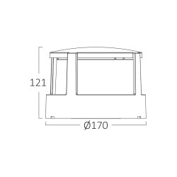 BRY-WALLS-G1-RND-BLC-15W-3000K-IP65-WALL LIGHT - 5