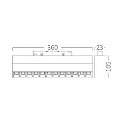 BRY-WSL360-18W-48VDC-3000K-BLC-MAG. LINEAR - 3