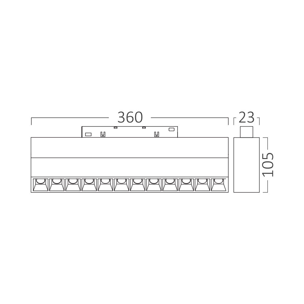 BRY-WSL360-18W-48VDC-3000K-BLC-MAG. LINEAR - 3