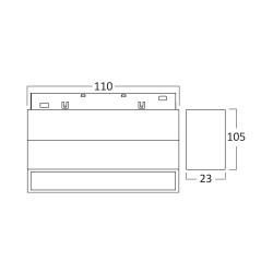 BRY-WSR110-8W-48VDC-3000K-BLC-MAG. LINEAR - 3