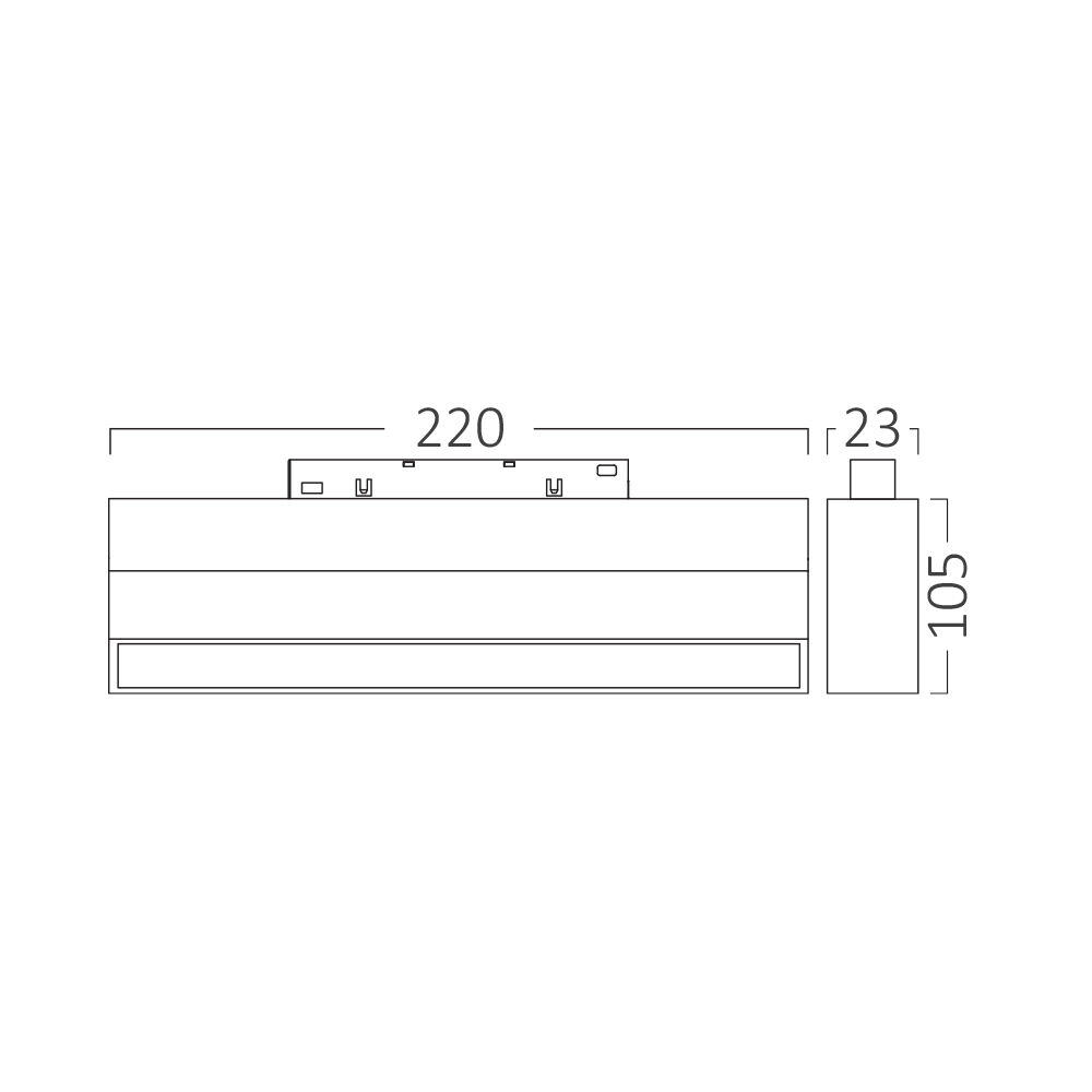 BRY-WSR250-15W-48VDC-3000K-BLC-MAG. LINEAR - 3